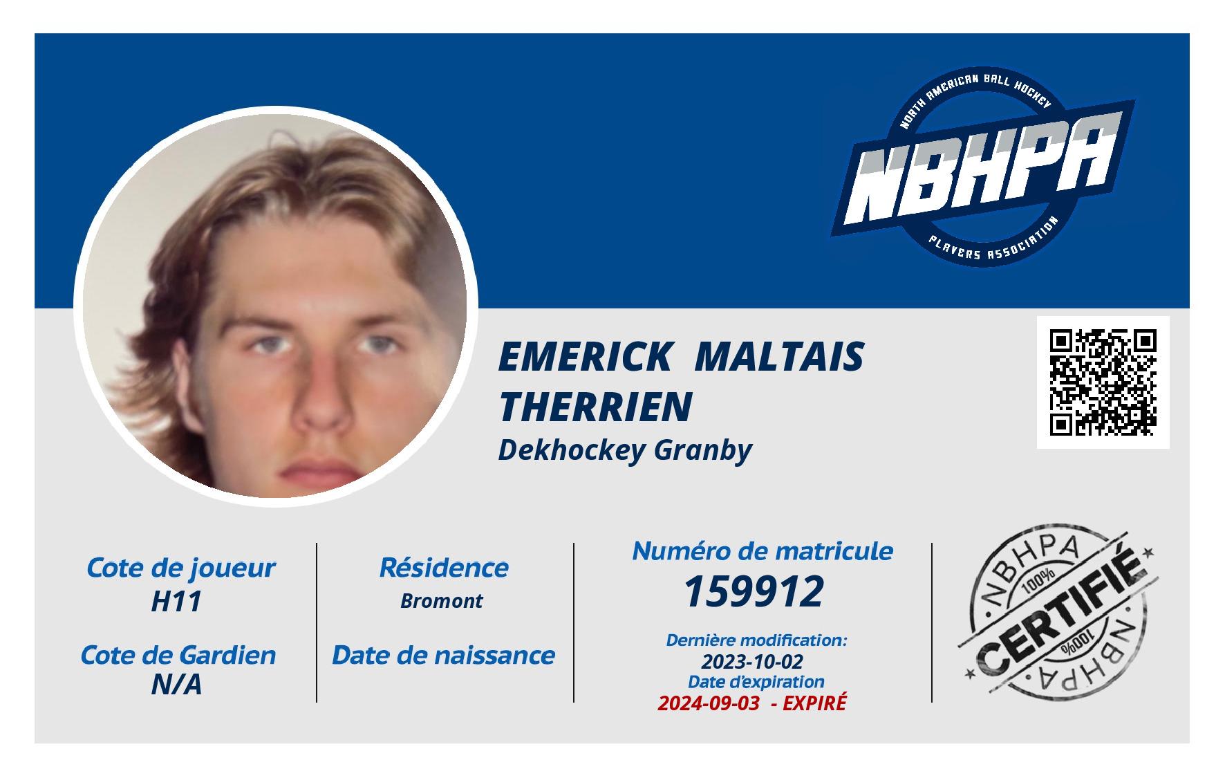 Emerick  Maltais Therrien 