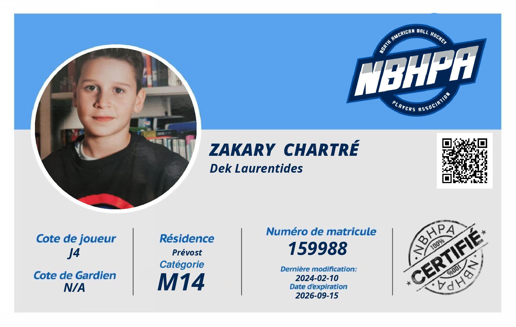 Zakary  Chartré 