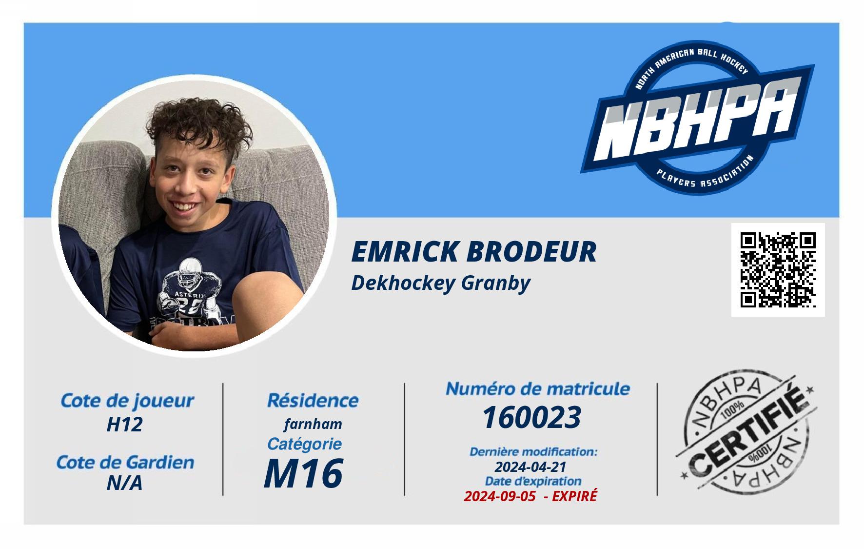 Emrick Brodeur
