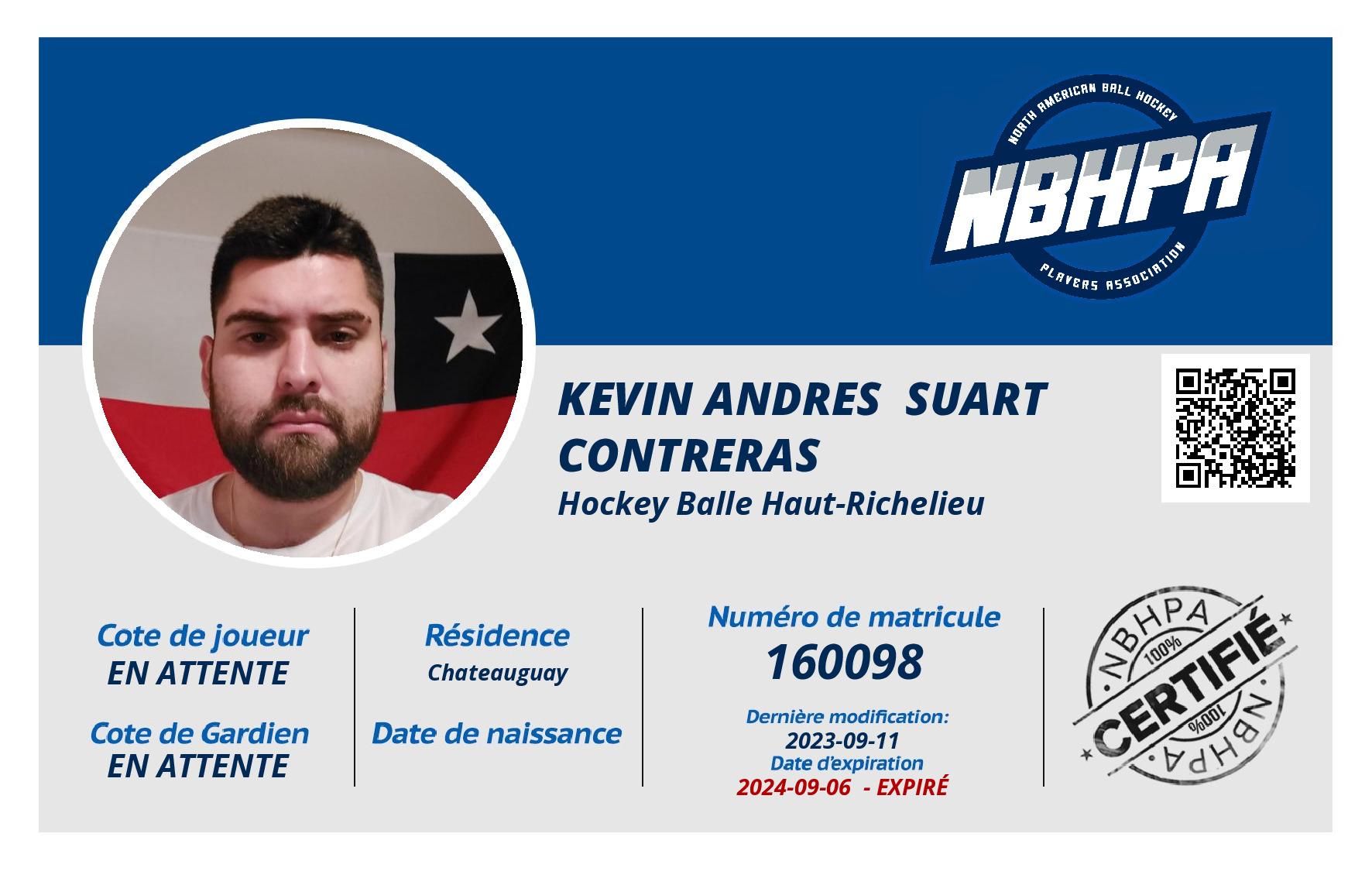 Kevin Andres  Suart Contreras