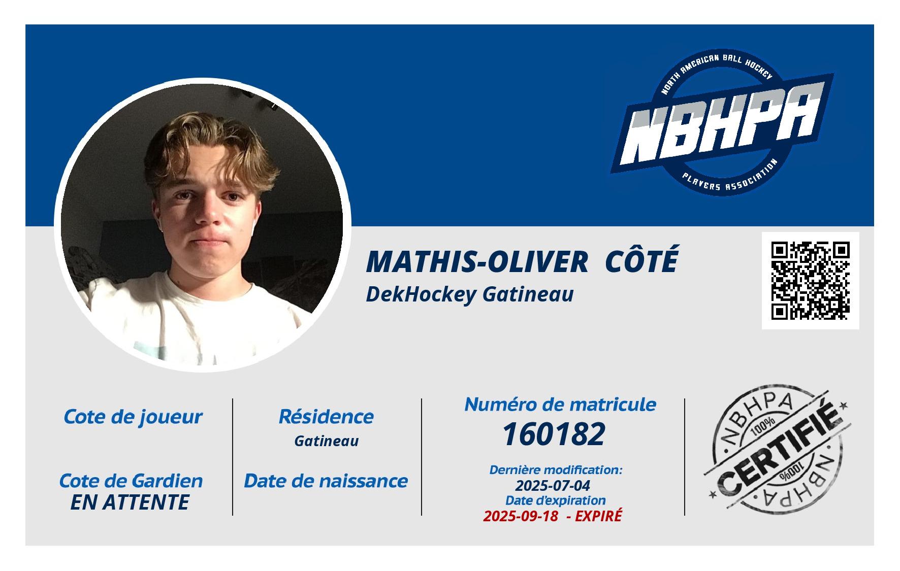 Mathis-Oliver  Côté