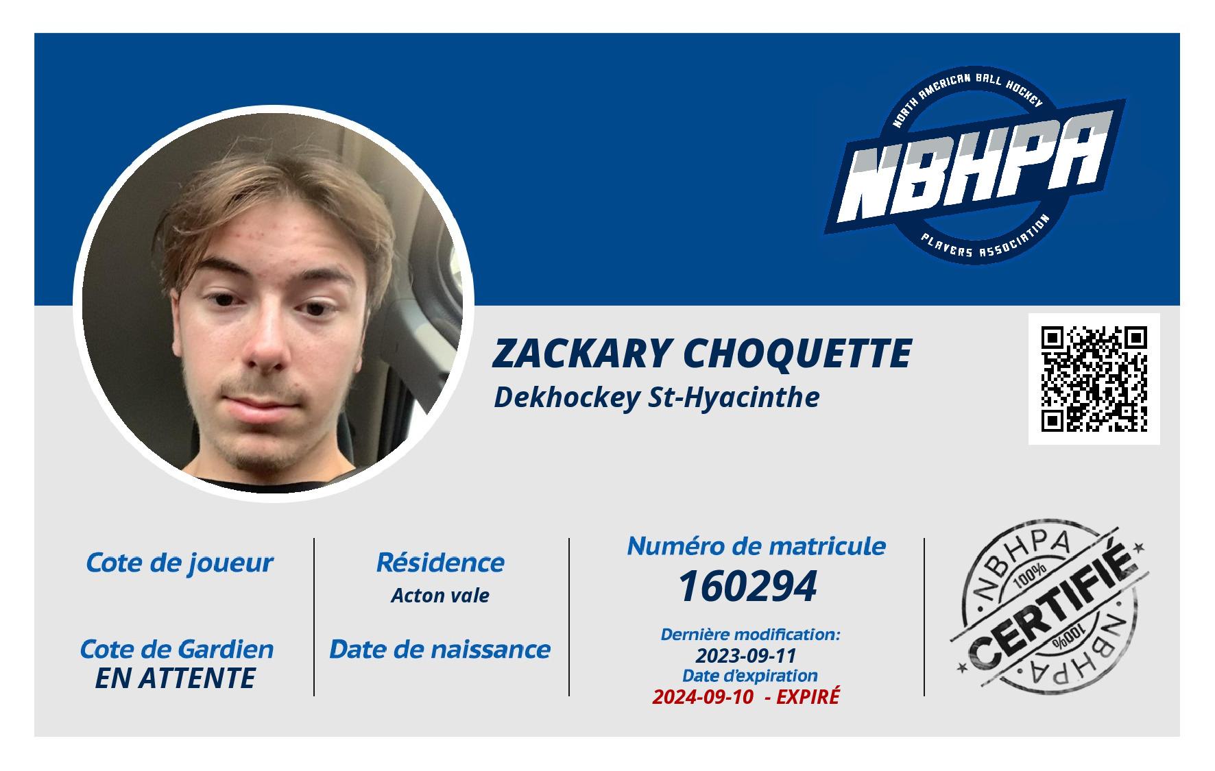 Zackary Choquette
