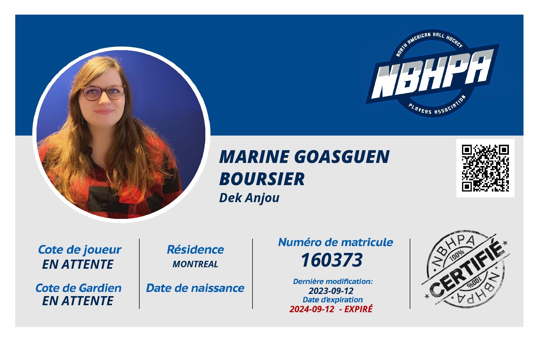 Marine Goasguen Boursier