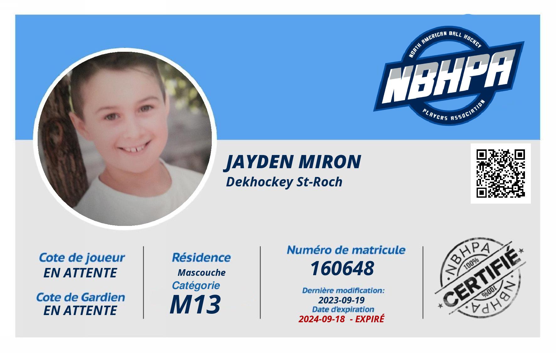 Jayden Miron