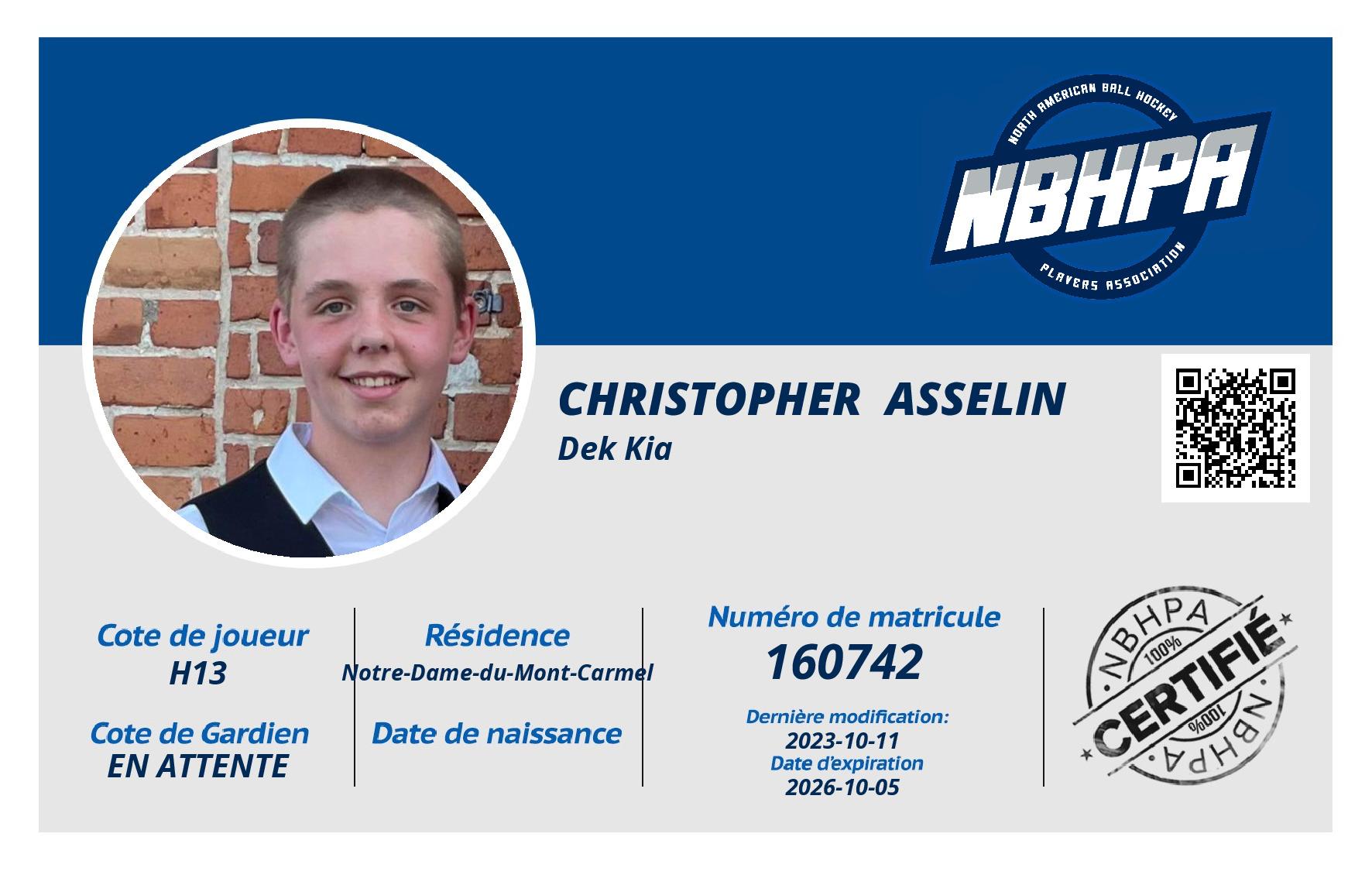 Christopher  Asselin 