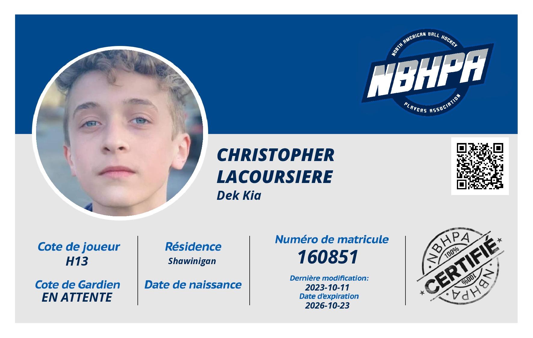 Christopher Lacoursiere 