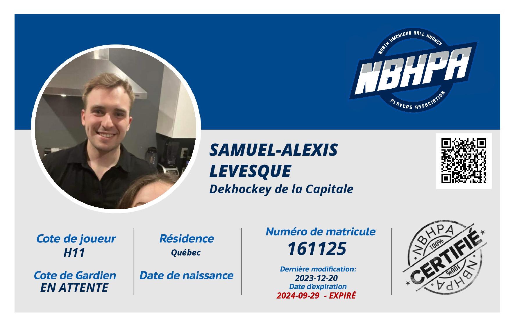 Samuel-alexis Levesque 