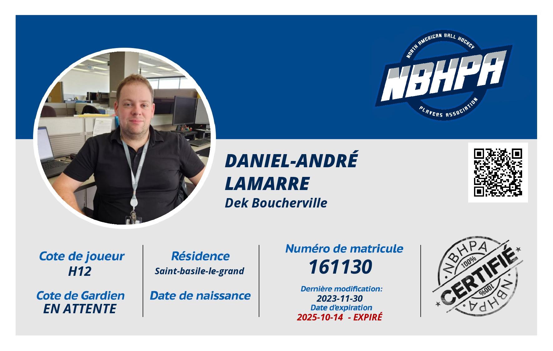 Daniel-André  Lamarre