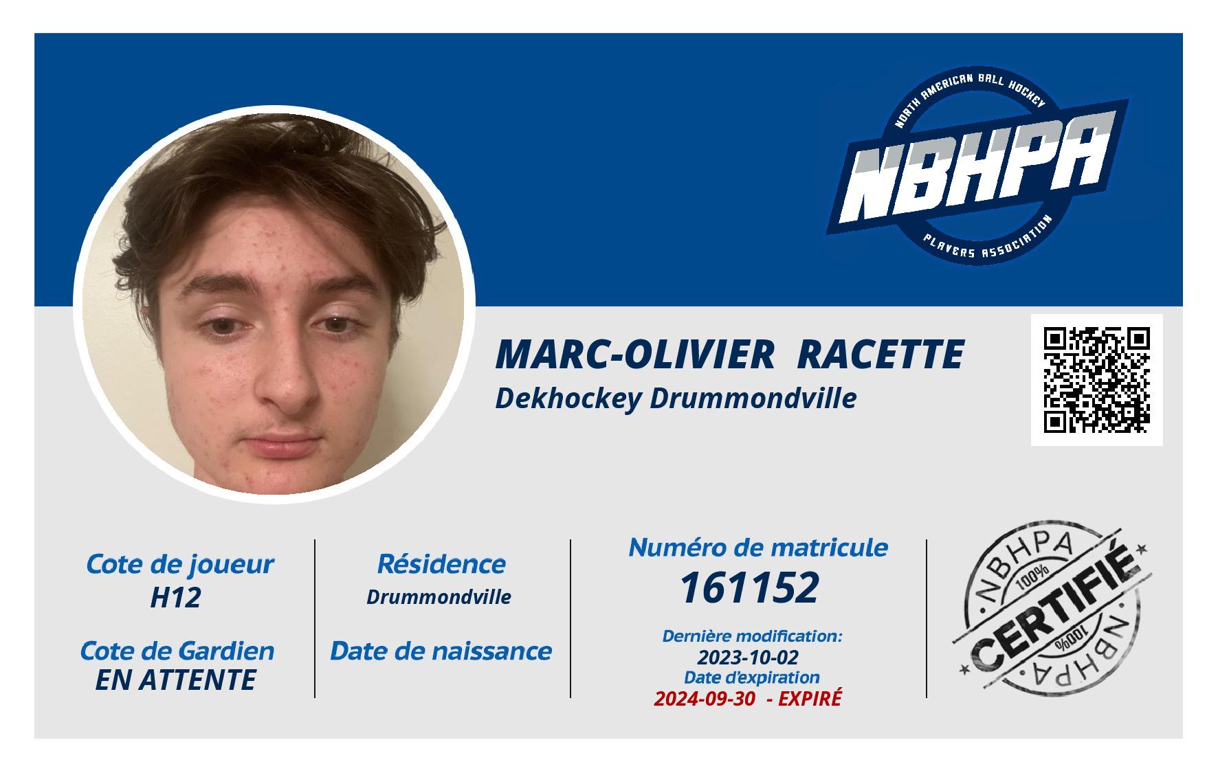 Marc-Olivier  Racette