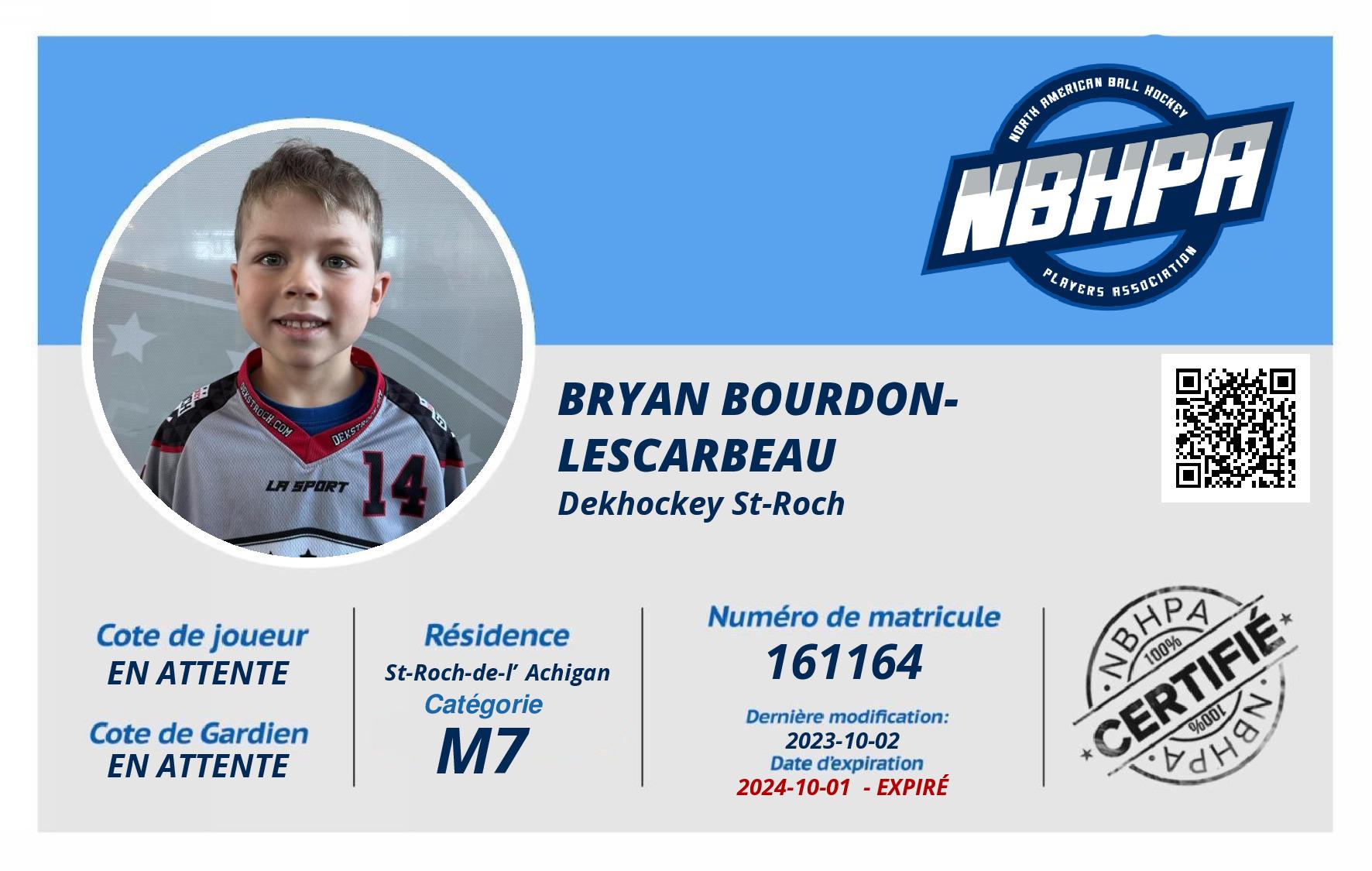 Bryan Bourdon-Lescarbeau
