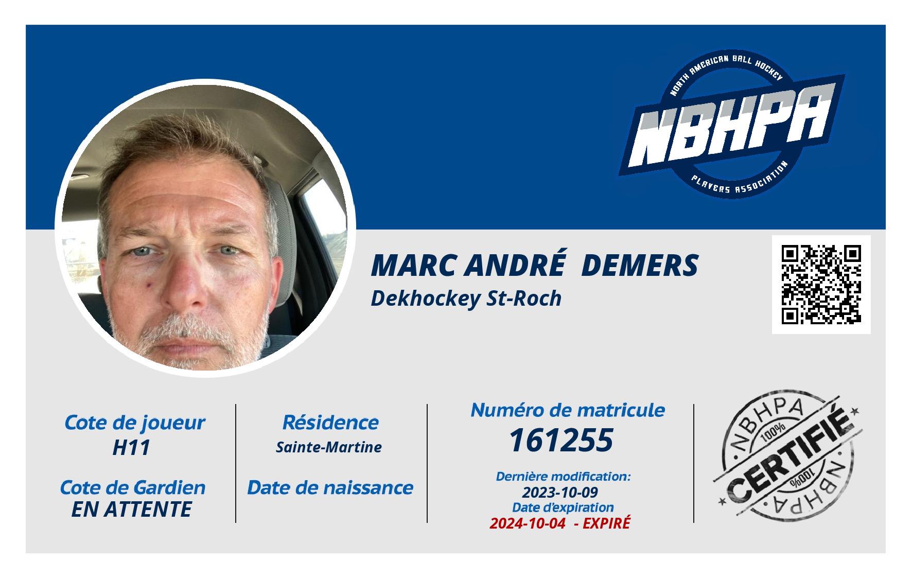 Marc André  Demers