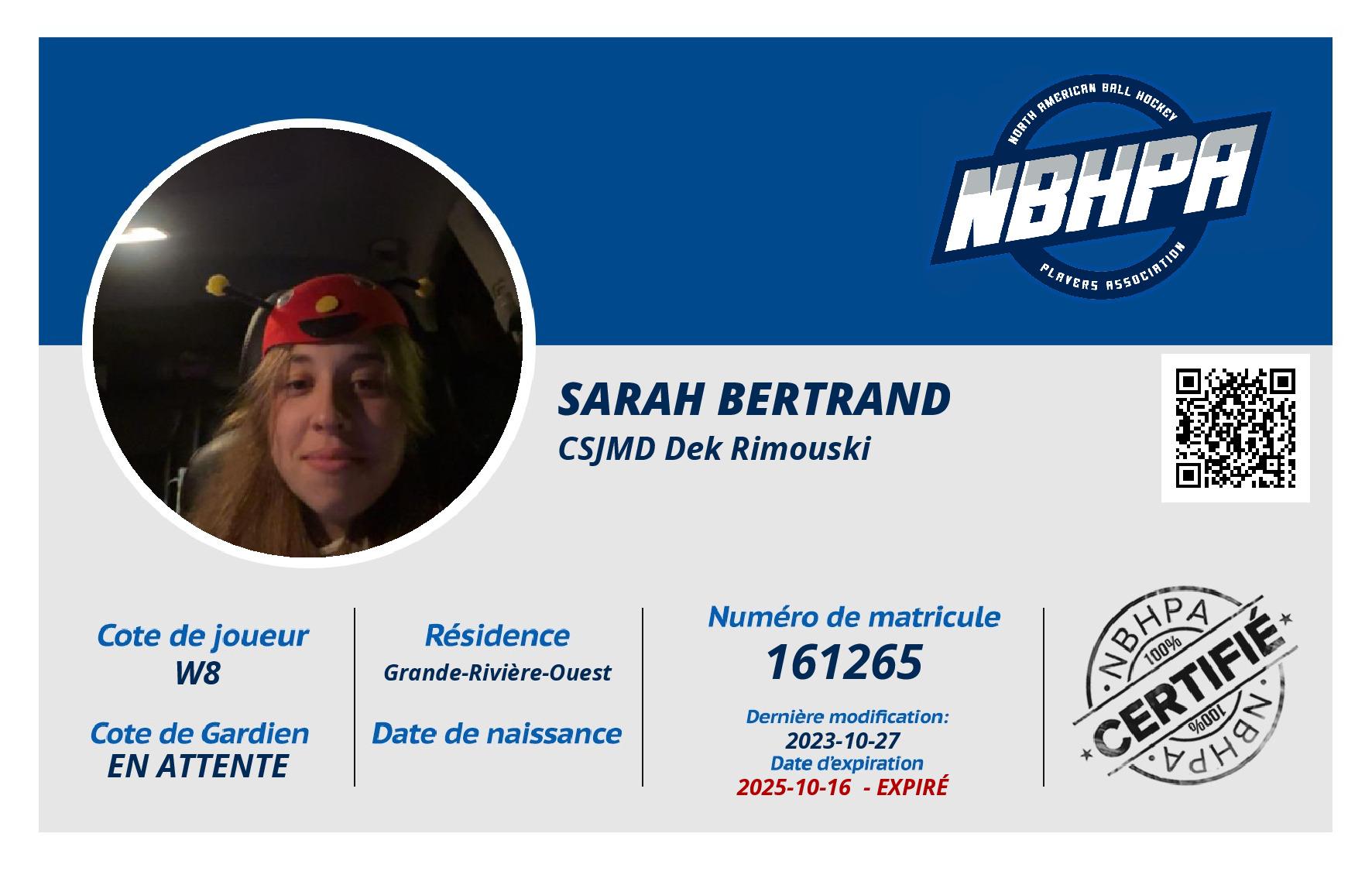 Sarah Bertrand