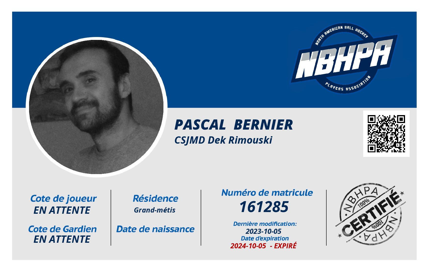 Pascal  Bernier