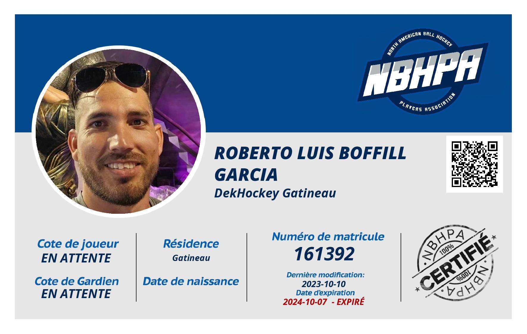 Roberto Luis Boffill Garcia 
