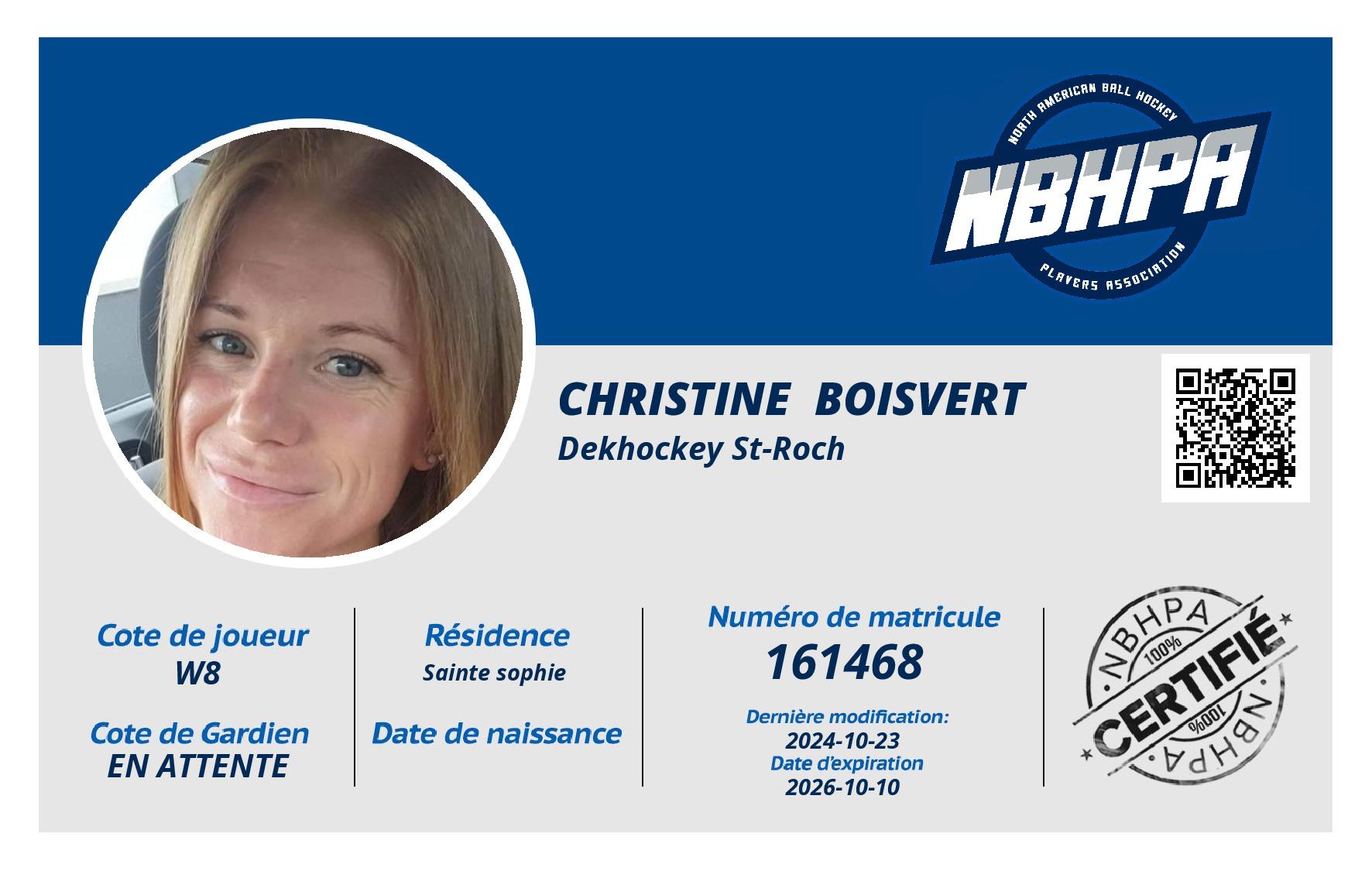 Christine  Boisvert 