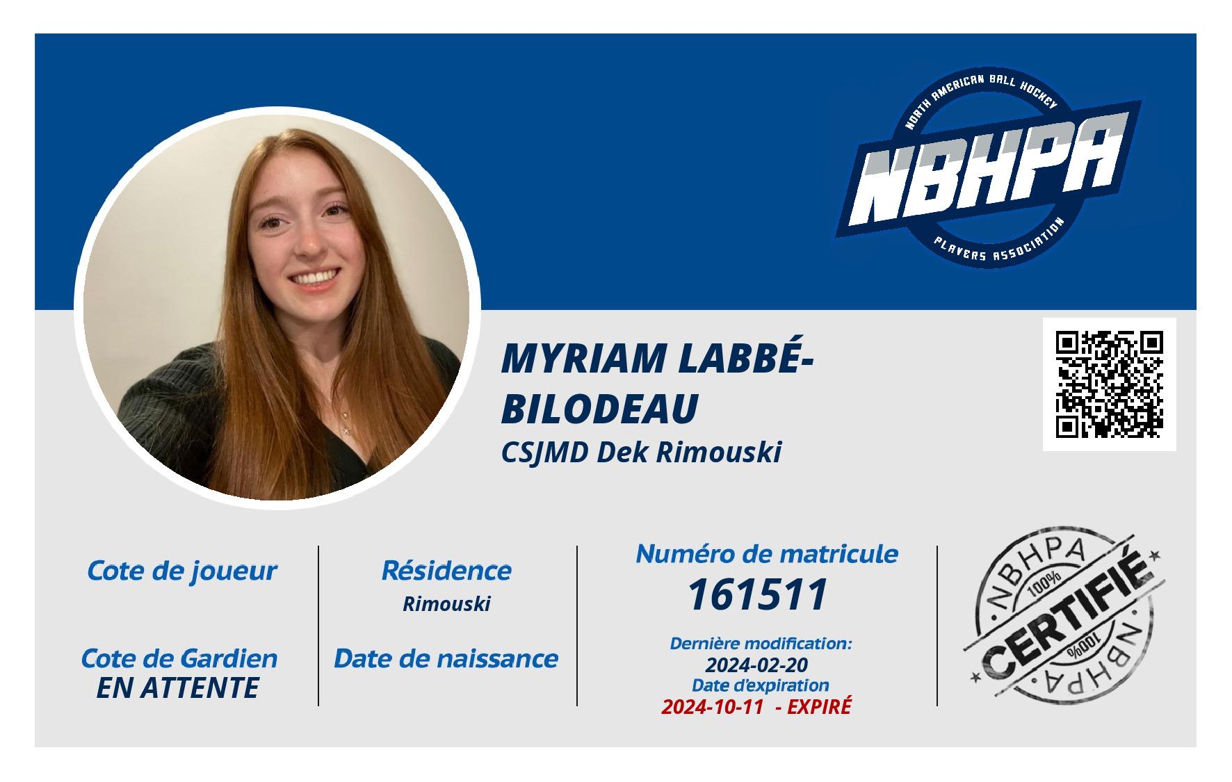 Myriam Labbé-Bilodeau