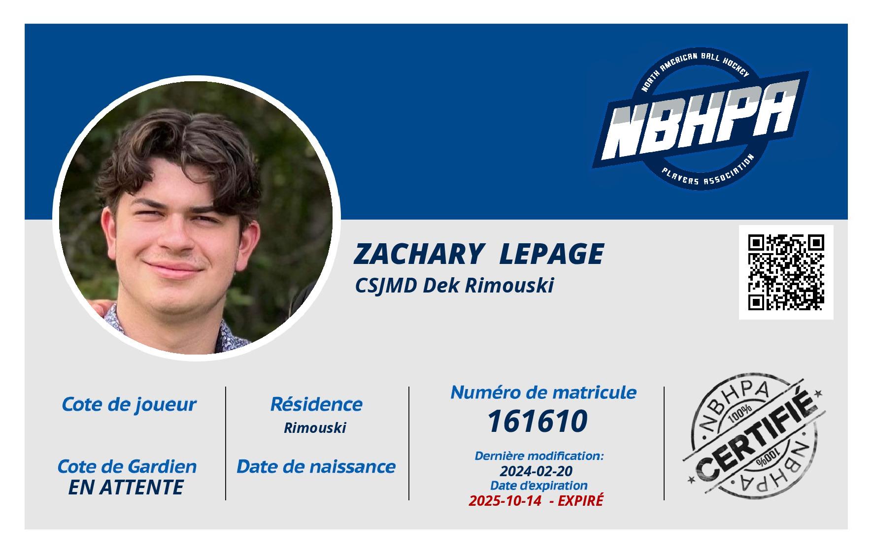 Zachary  Lepage