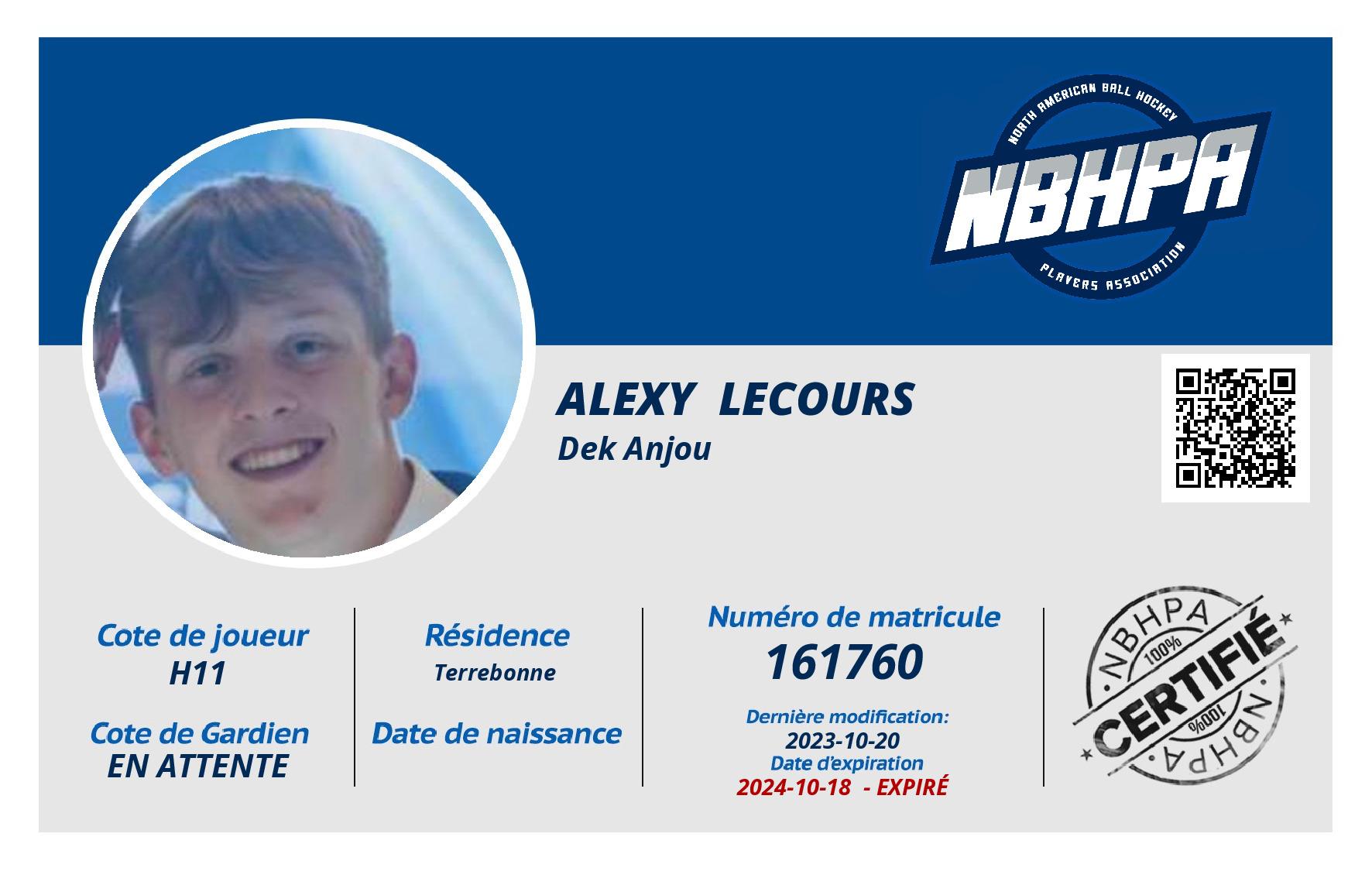 Alexy  Lecours 