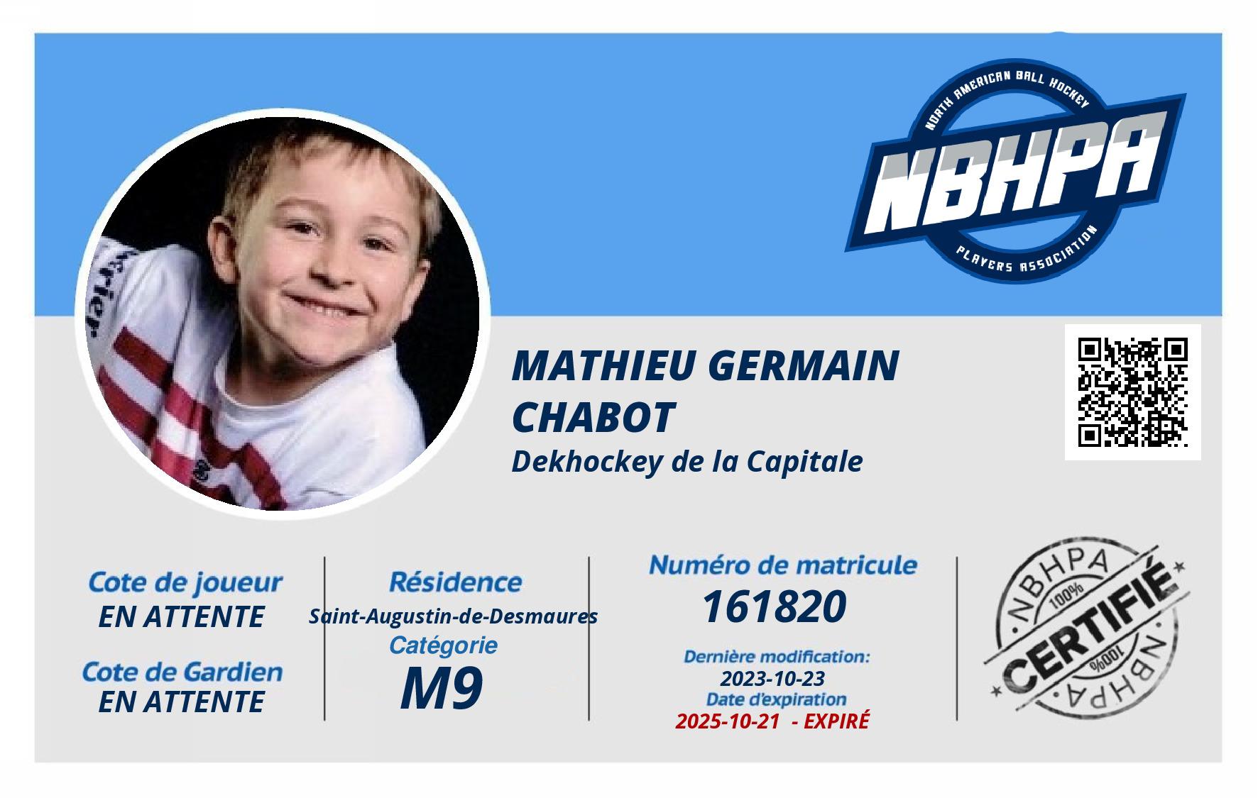 Mathieu Germain Chabot