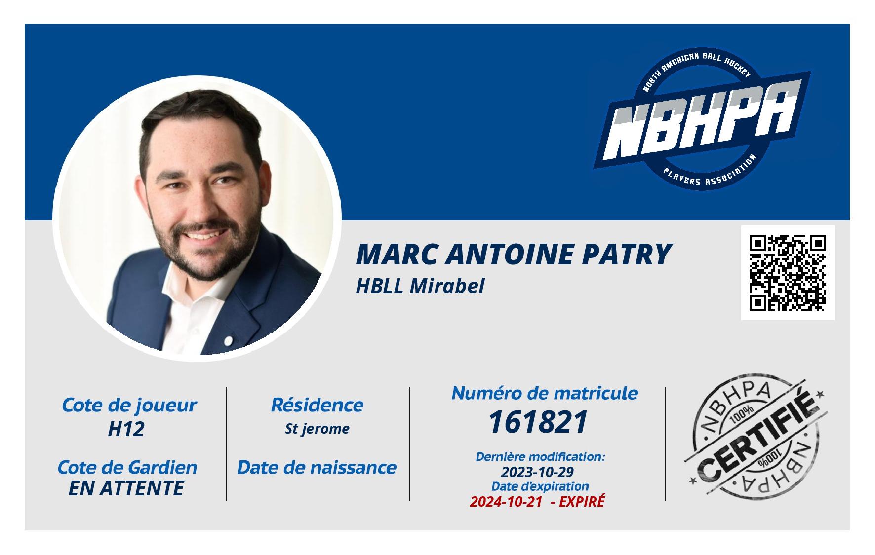 Marc Antoine Patry