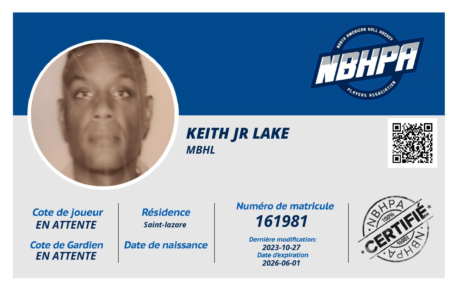 Keith jr Lake