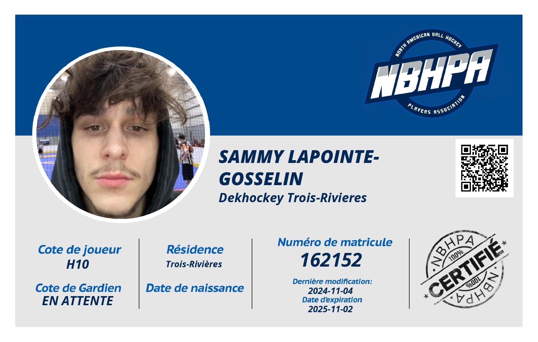 Sammy Lapointe-Gosselin