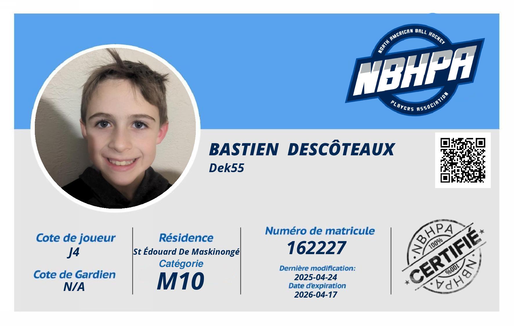 Bastien  Descôteaux 
