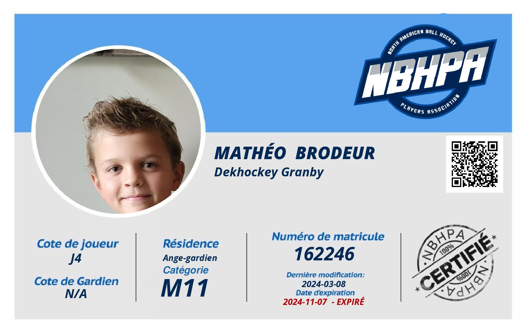 Mathéo  Brodeur