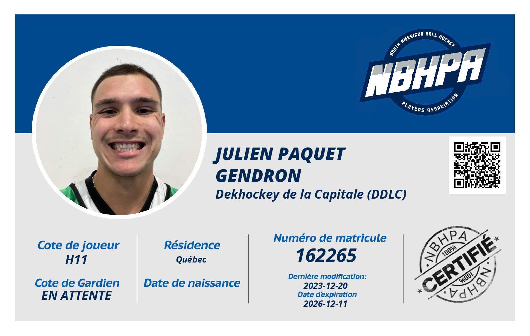 Julien Paquet Gendron