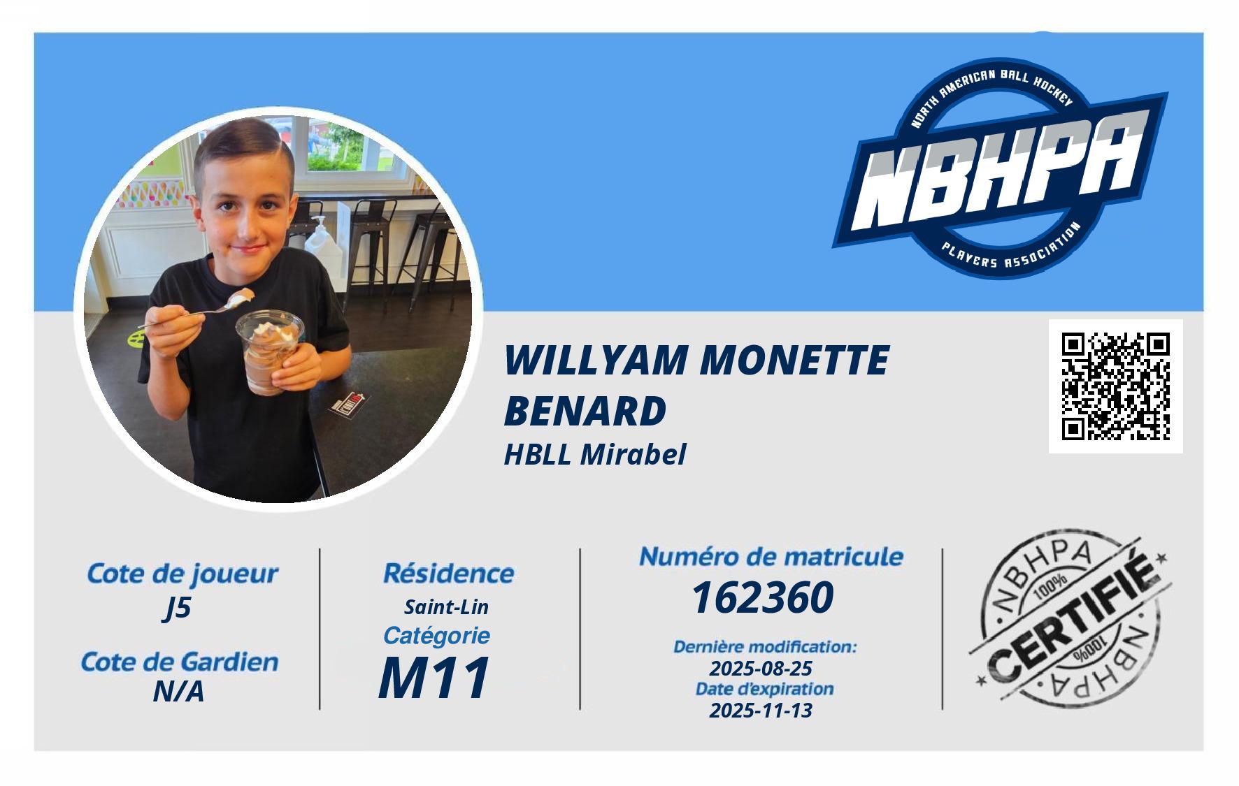 Willyam Monette Benard