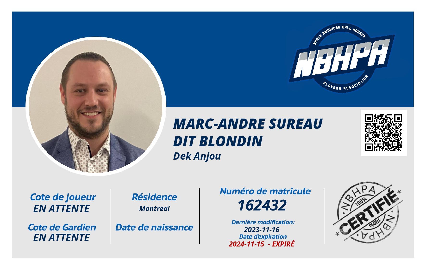 Marc-Andre Sureau dit Blondin