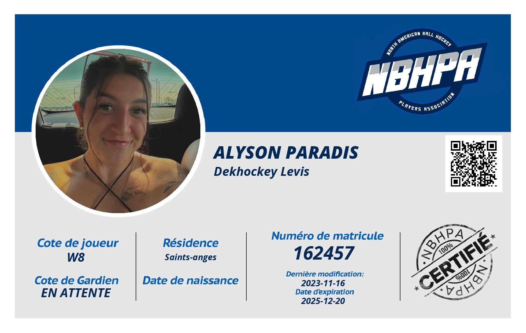 Alyson Paradis
