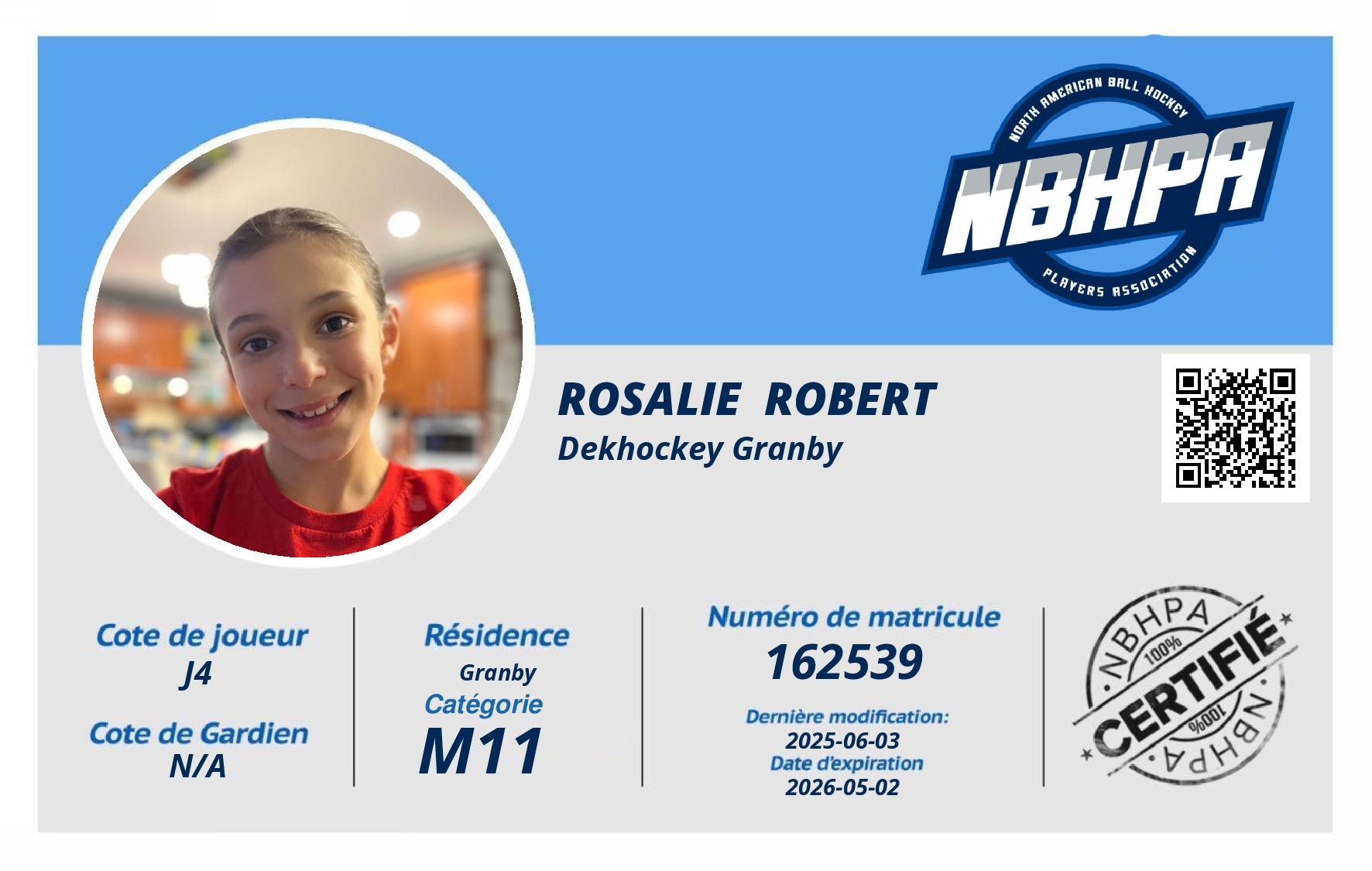 Rosalie  Robert