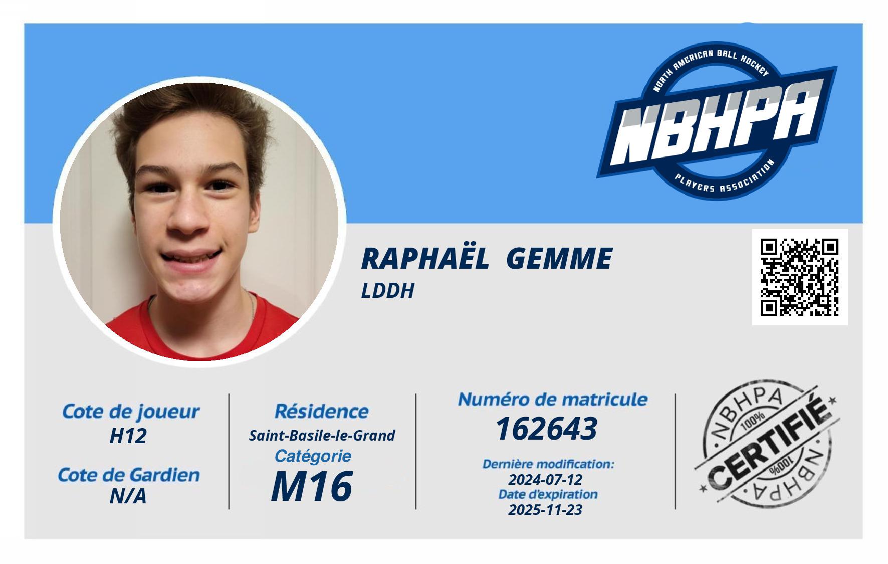 Raphaël  Gemme 