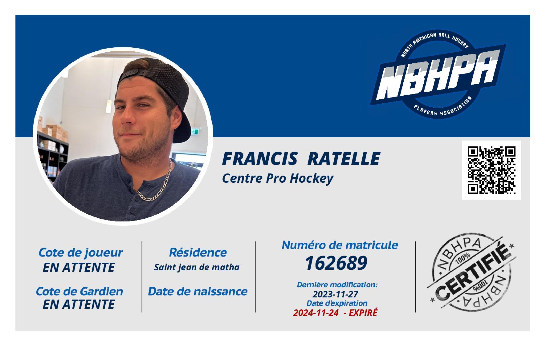 Francis  Ratelle 