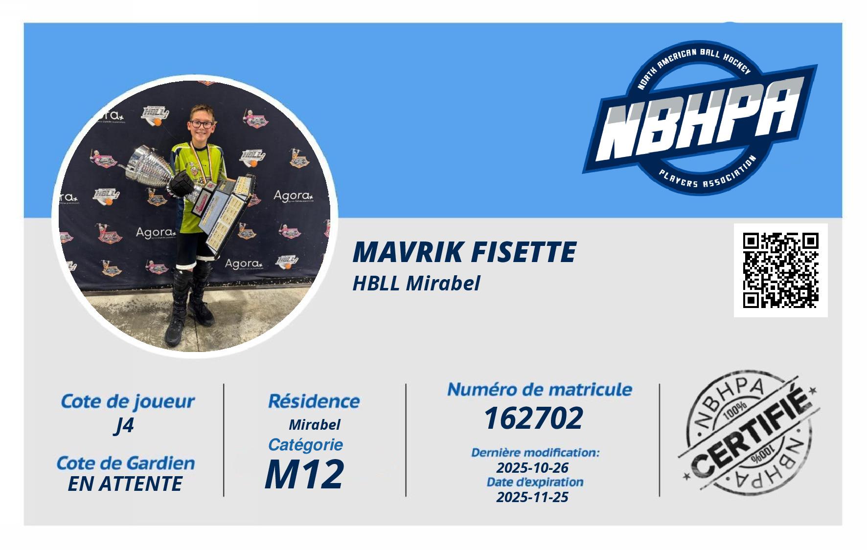 Mavrik Fisette 