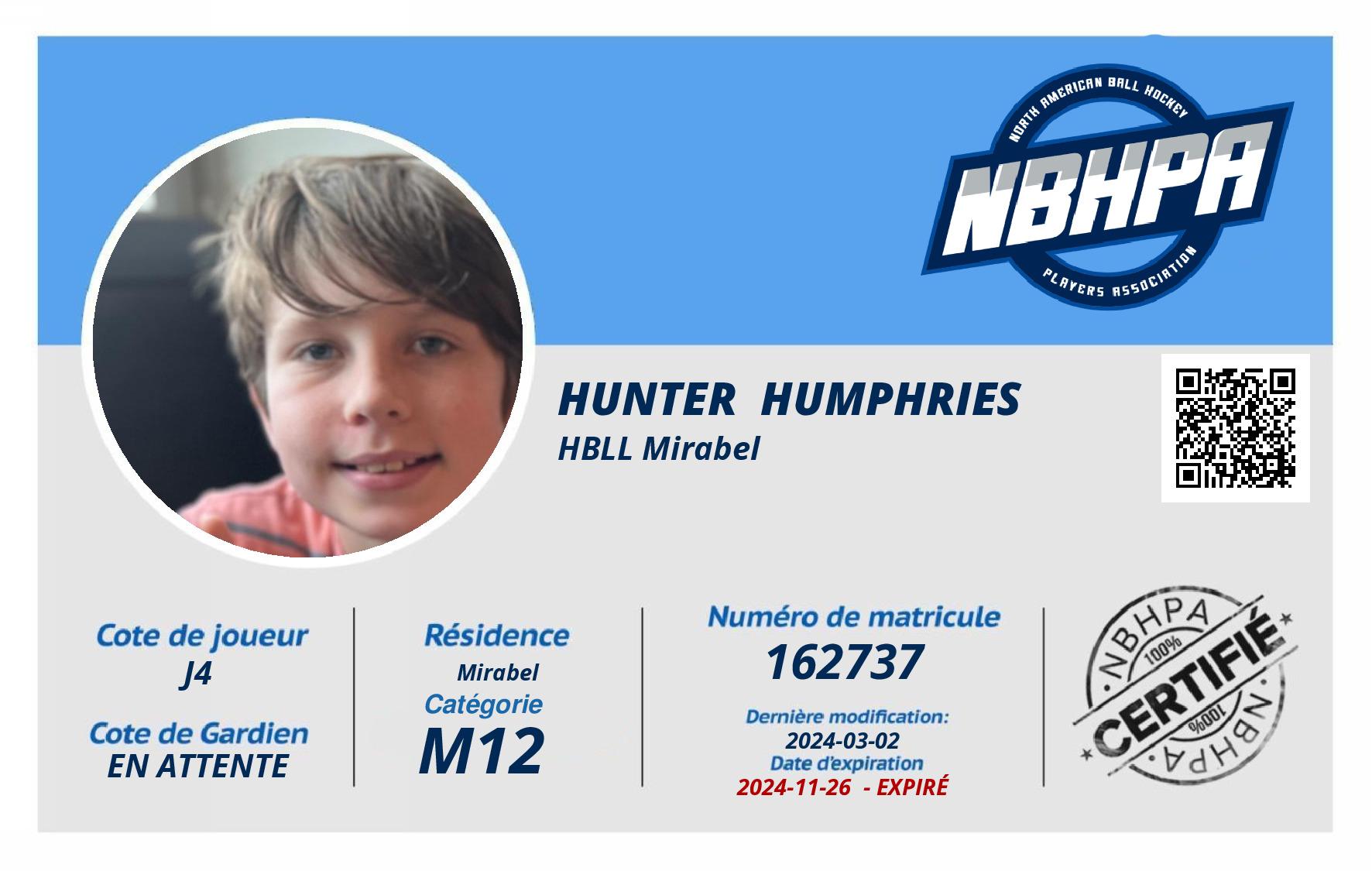 Hunter  Humphries 