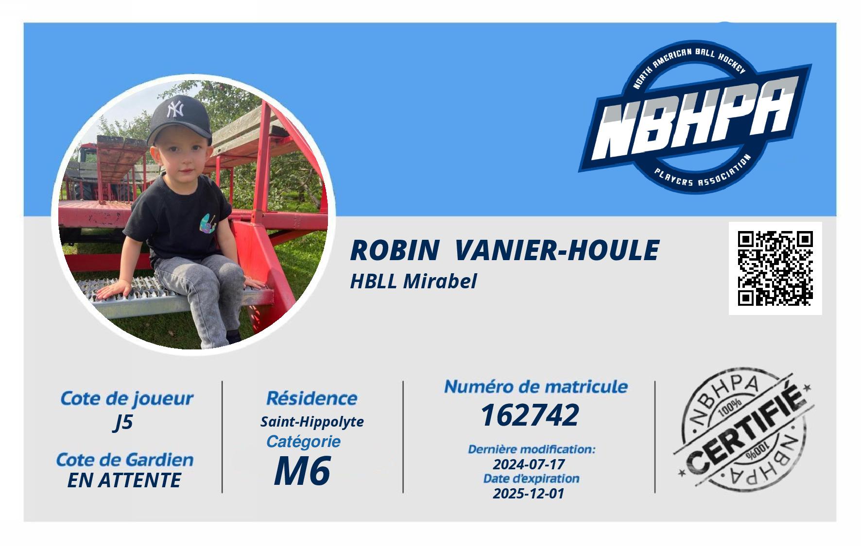 Robin  Vanier-Houle