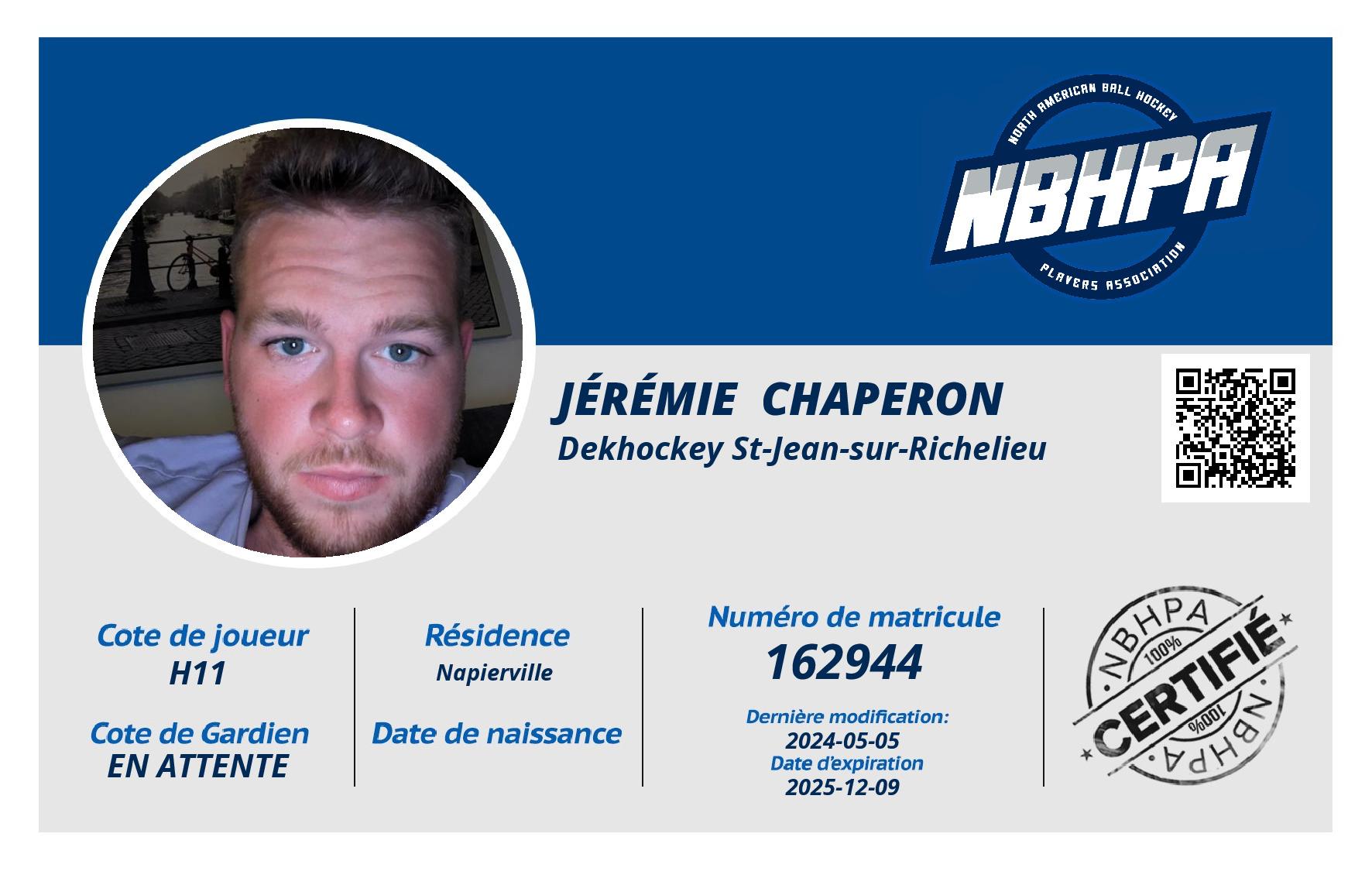 Jérémie  Chaperon 