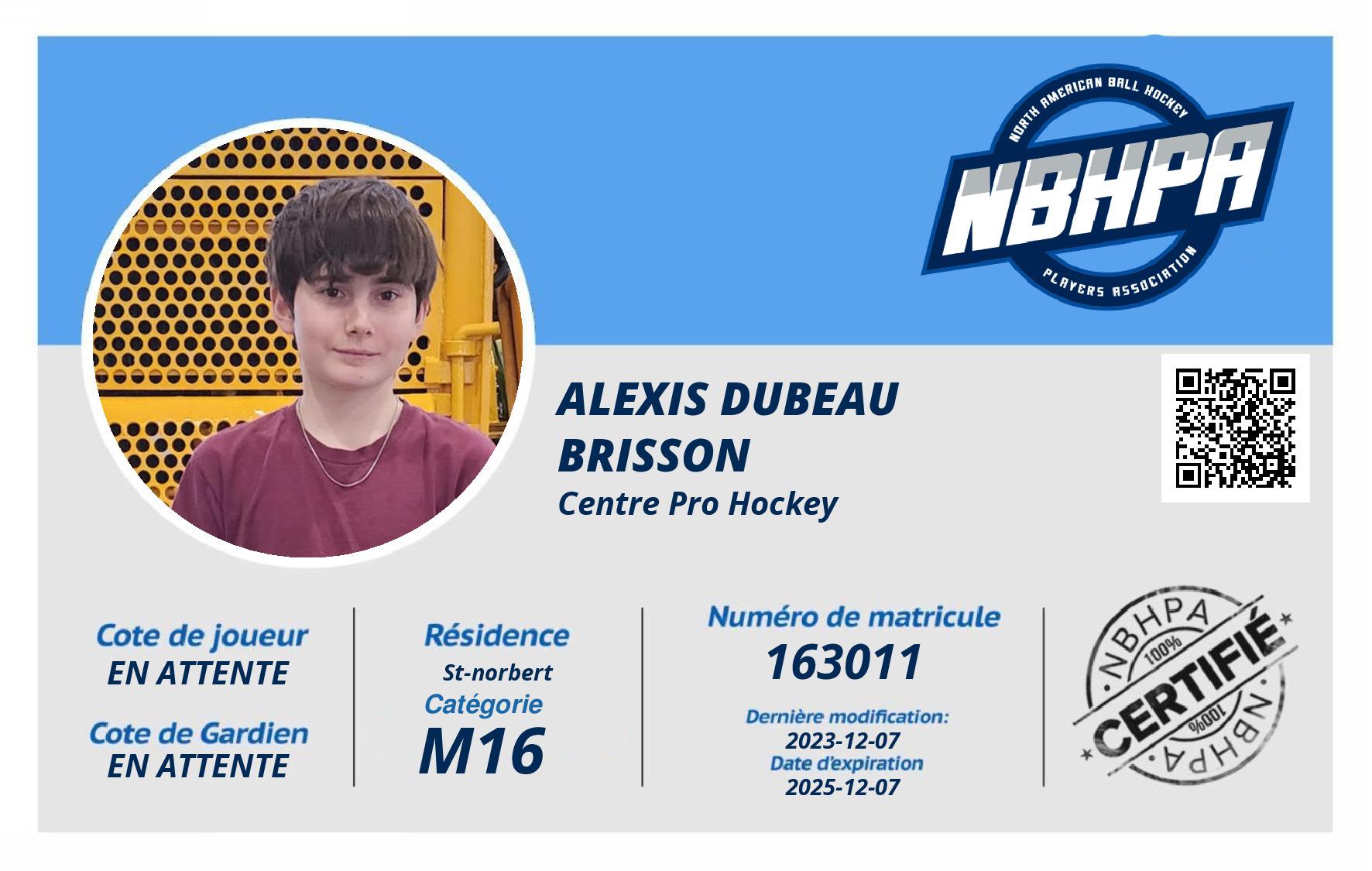 Alexis Dubeau Brisson