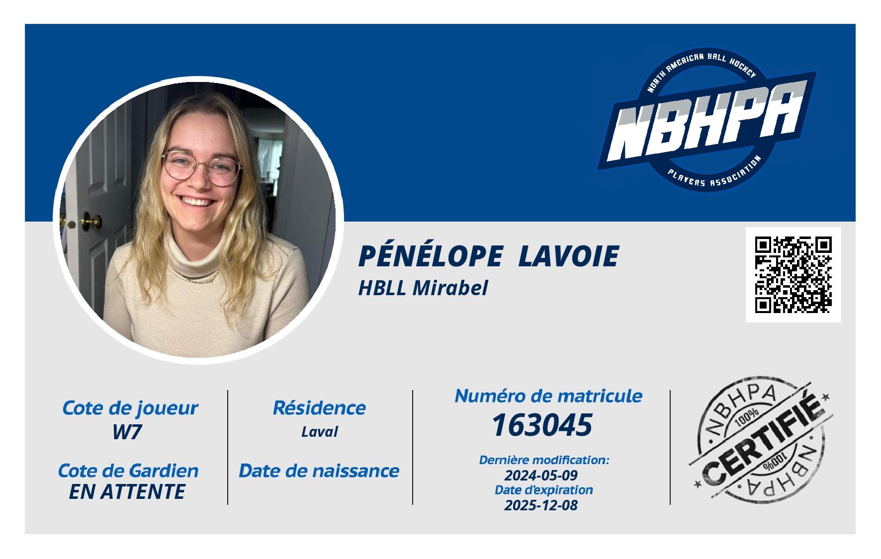 Pénélope  Lavoie