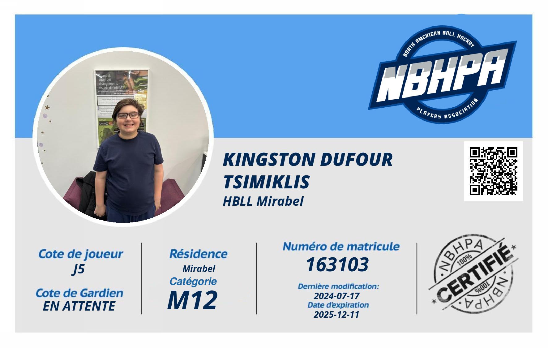 Kingston Dufour Tsimiklis