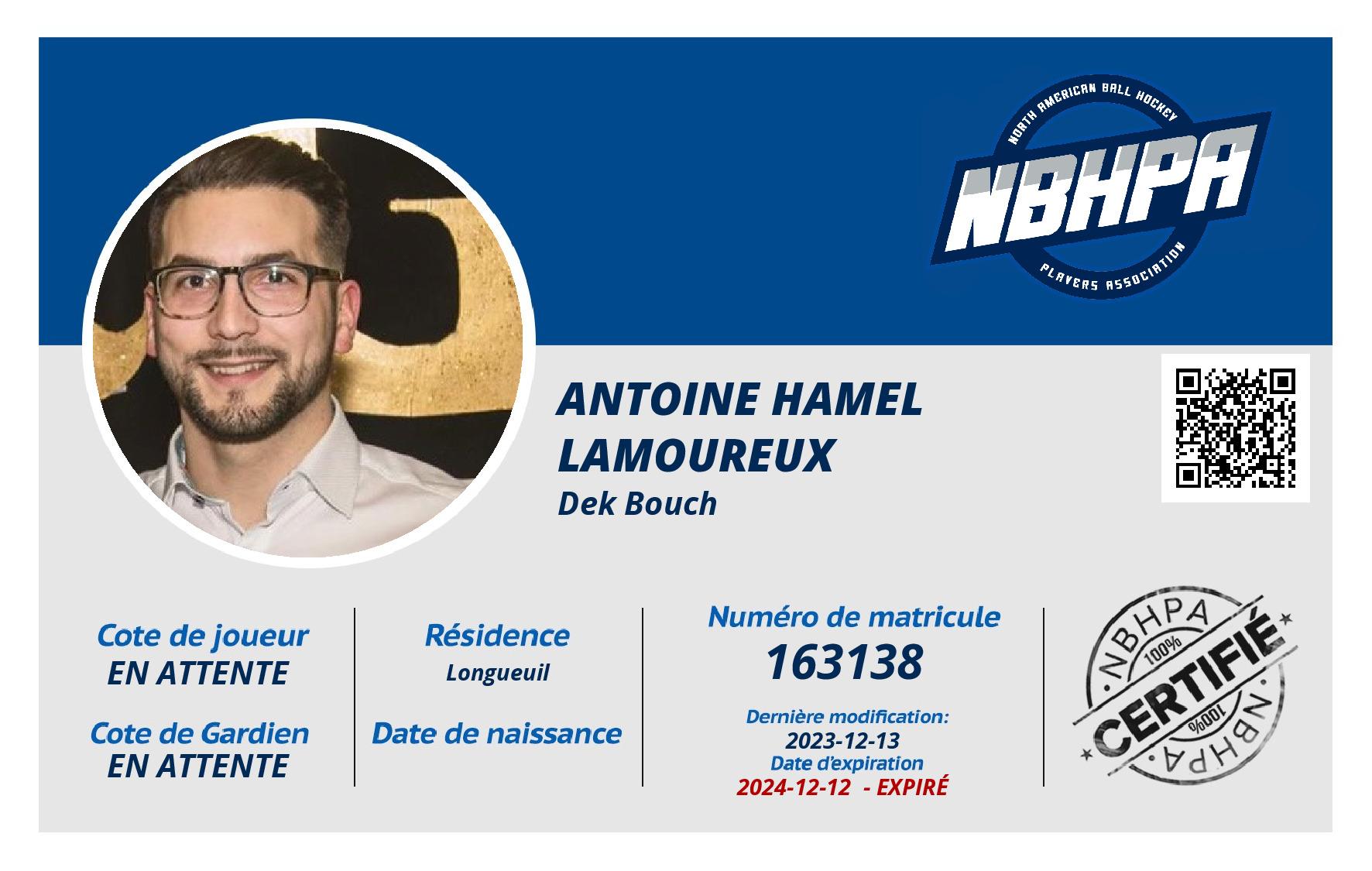 Antoine Hamel Lamoureux