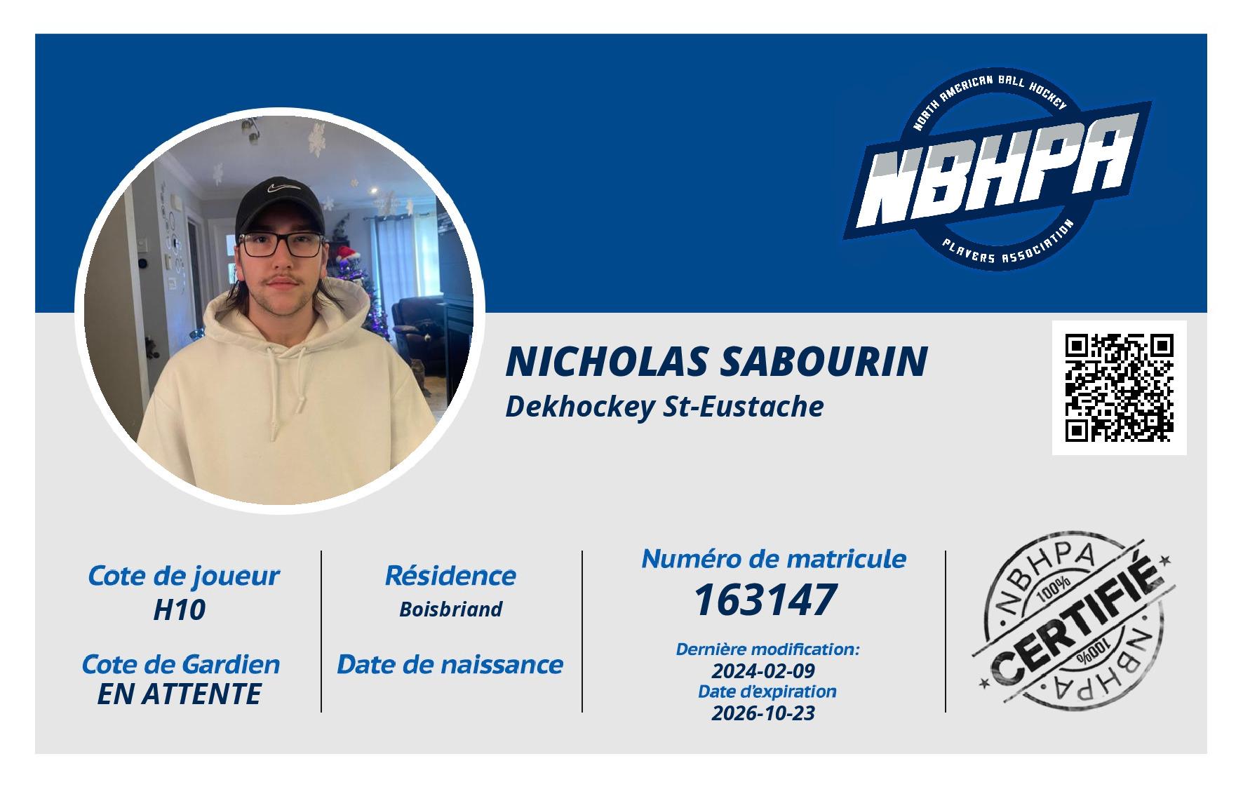 Nicholas Sabourin