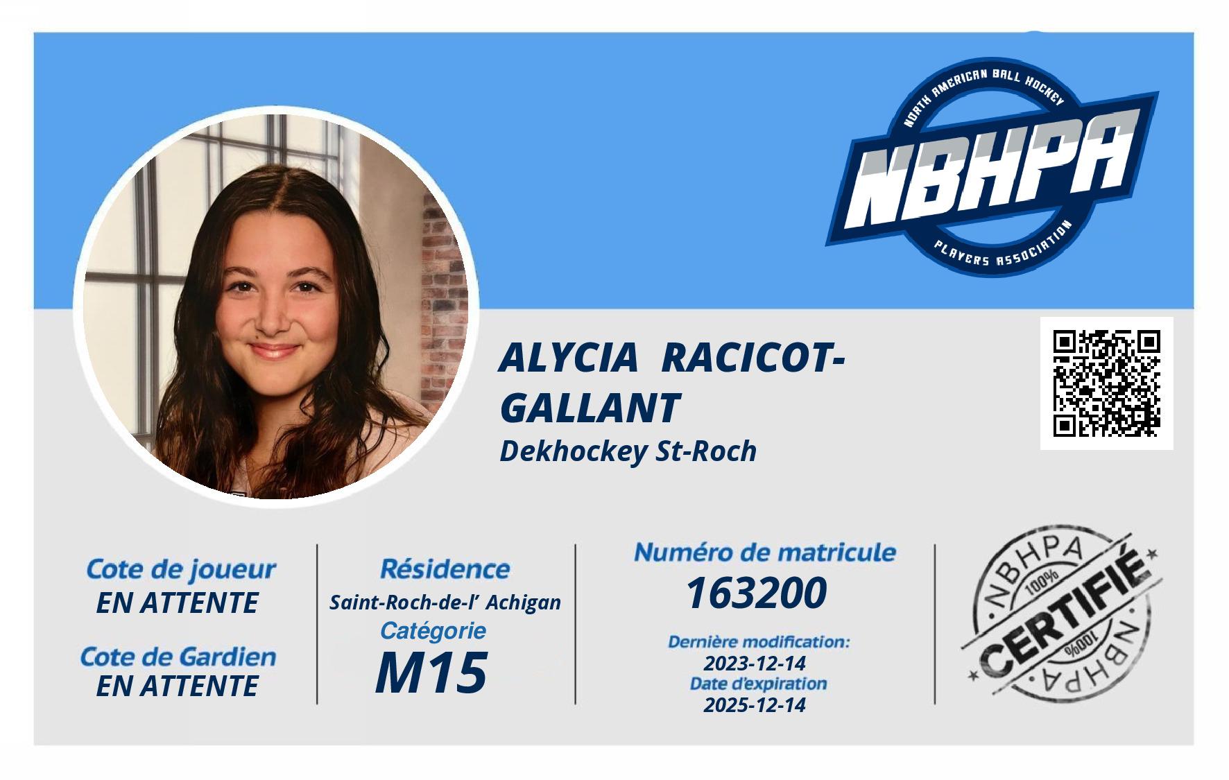 Alycia  Racicot-Gallant