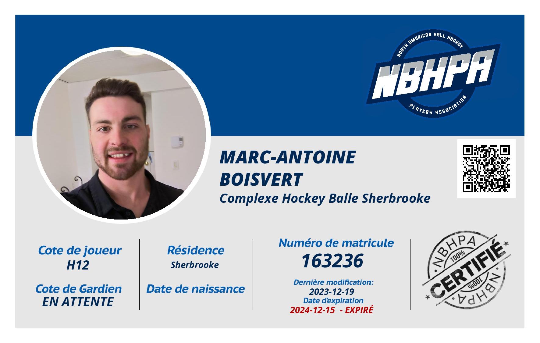 Marc-Antoine  Boisvert