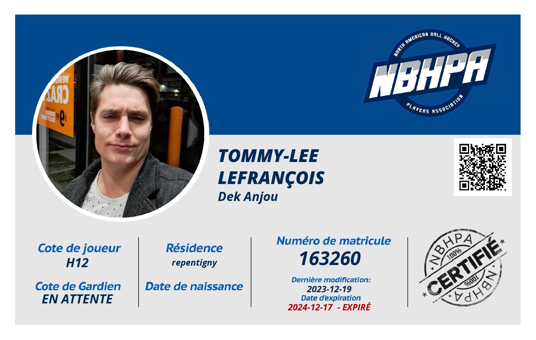 Tommy-Lee Lefrançois 