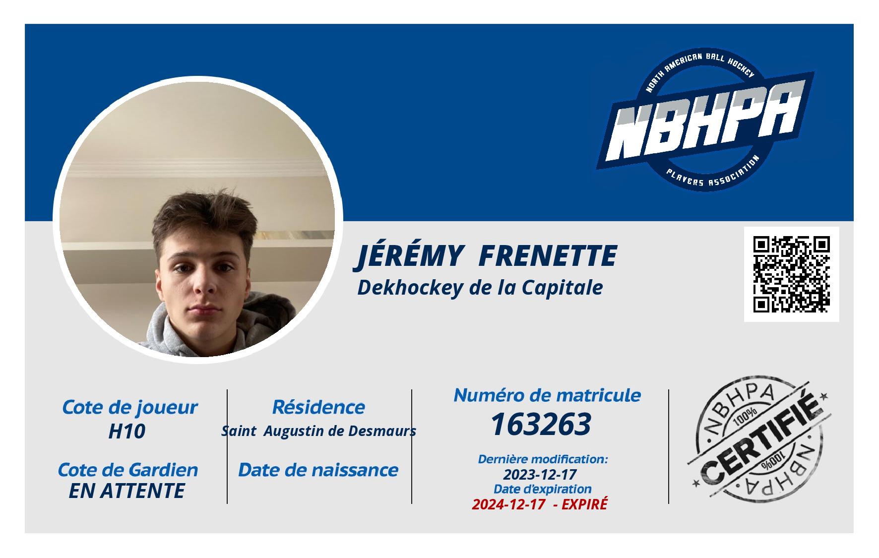 Jérémy  Frenette