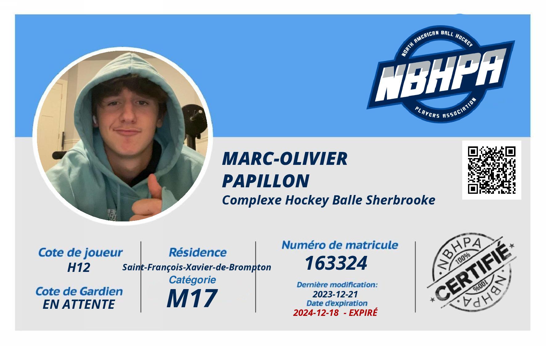 Marc-Olivier  Papillon