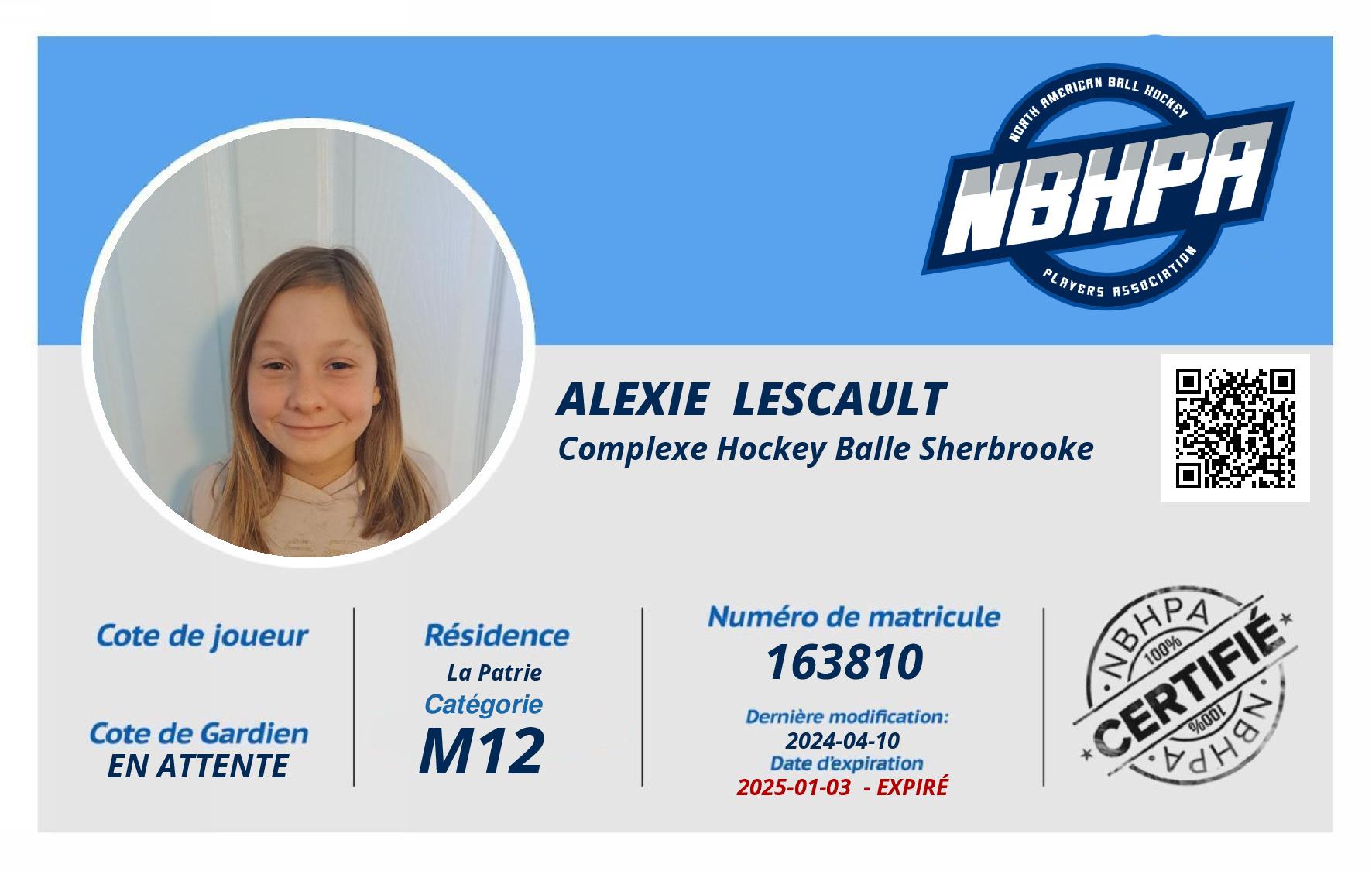 Alexie  Lescault 